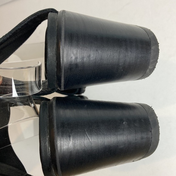 SOREL Nadia Sandal in Black Genuine Leather Size 8.5 Chunky Heel Comfort Gorp - Picture 12 of 16